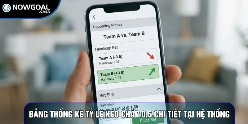 Bảng thống kê tỷ lệ kèo chấp 0.5 chi tiết tại hệ thống